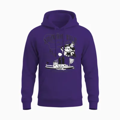 Mickey Mouse Steamboat Willie Unisex Hoodie - Purple
