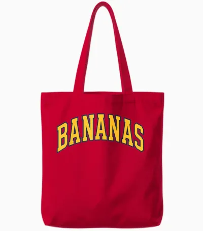 Banana - Throwback Design - Classic Tote Bags - Red