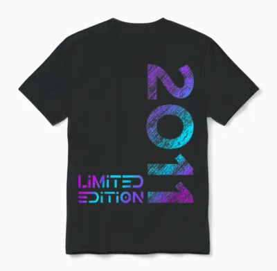 15. Geburtstag Limited Edition Jahrgang 2011 Junge Mädchen Unisex T-Shirt - Black