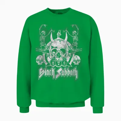 Black Sabbath Official Vintage Dancing Skeletons Unisex Sweatshirt - Irish Green