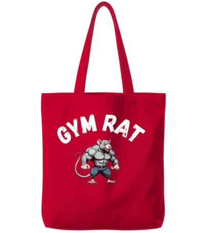 Gym Rat Tote Bags - Red
