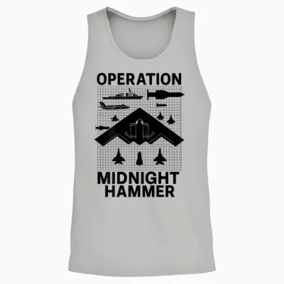 Operation Midnight Hammer Unisex Tank Top - Ash