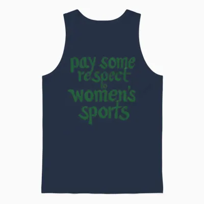 Pay Some Respect to Women's Sports Unisex Tank Top - Navy