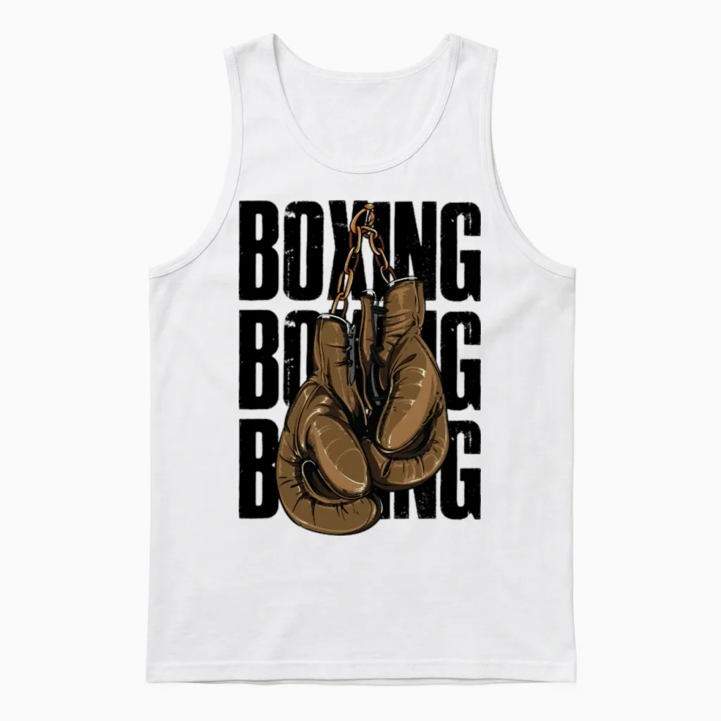 Boxing Gloves Retro & Mma Gift Unisex Tank Top in White