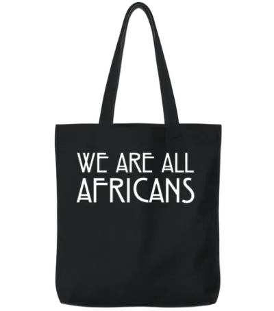 We Are All Africans Tote Bags - Black