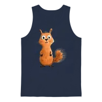 Funny Squirrel Unisex Tank Top - Navy – 1