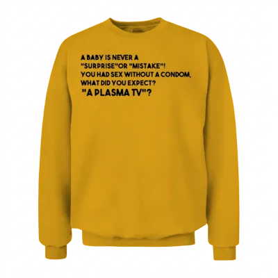 Funny Use Condom Unisex Sweatshirt - Gold