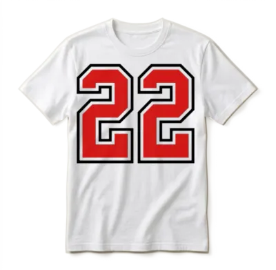 22 Sports Jersey Football Number Unisex T-Shirt - White