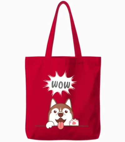 Dog Tote Bags - Red