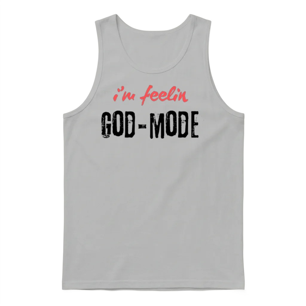 Feelin God Mode Christian & Faith Unisex Tank Top - Ash