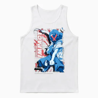Beyblade X Jaxon Blader X Feel the Impact Unisex Tank Top - White