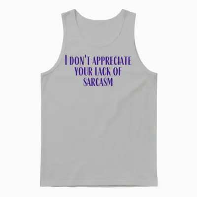 Lack of Sarcasm Retro Unisex Tank Top - Ash