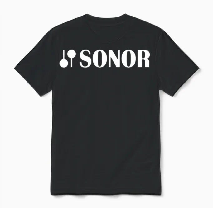 Sonor Drums Music Instrument New Tee Black Red Dru Unisex T-Shirt in Black