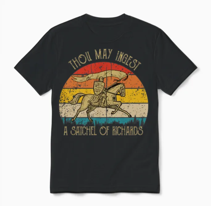 Thou May Ingest a Satchel of Richards Unisex T-Shirt in Black
