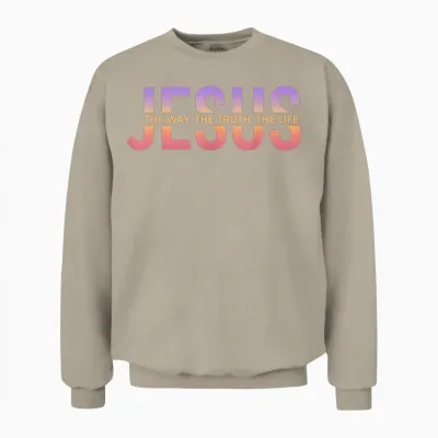 Jésus Chrétien Croyant Religieux Foi Bible Verse église Unisex Sweatshirt - Sand