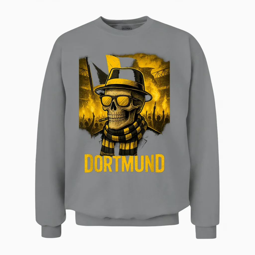 Dortmund T-Shirt for Men, Women and Children, Dortmund Unisex Sweatshirt in Sport Grey