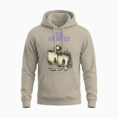 The Exorcist Classic Poster T-Shirt Haut De Gamme Unisex Hoodie - Sand