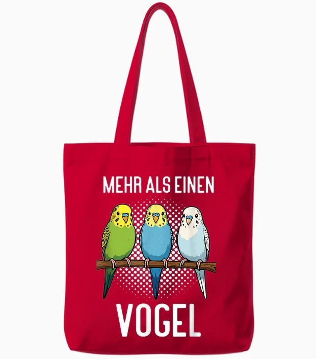 Mehr Als Einen Vogel Wellensittich Wellensittichbesitzer Tote Bags in Red