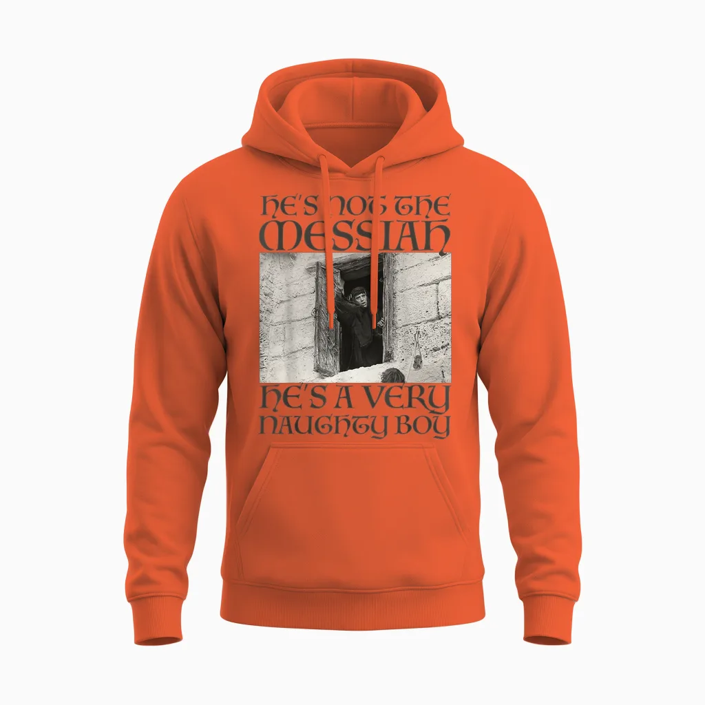Monty Python Offizieller Messiah Naughty Boy Unisex Hoodie in Orange