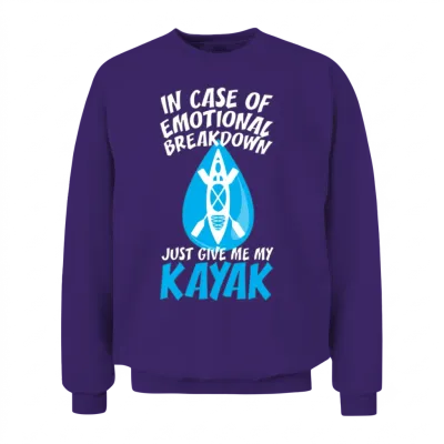 Funny Kayaking Kayak Unisex Sweatshirt - Purple