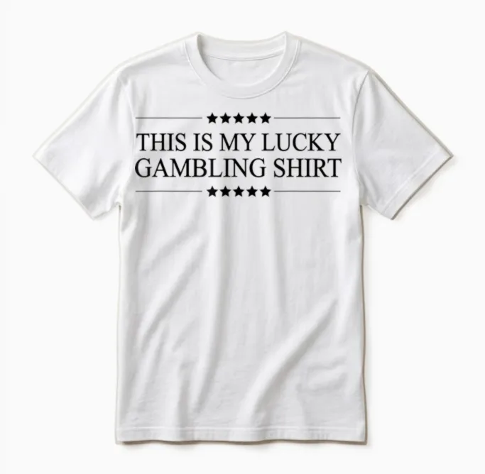 This Is My Lucky Gambling Shirt | Funny Gambler Gift - Unisex T-Shirt in White