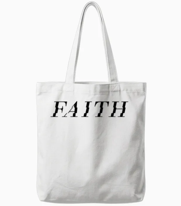 Faith & Christian Clothing Faith Clothing Tote Bags in White