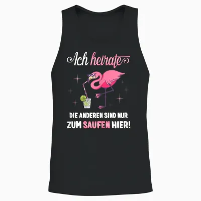 Jga Braut T-Shirt Junggesellinnenabschied Frauen Polterer Unisex Tank Top - Black