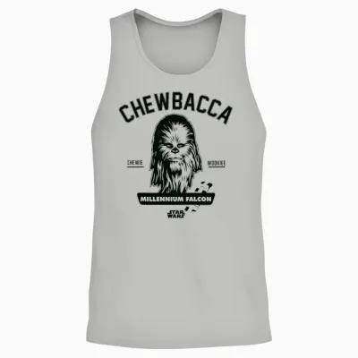 Kids Star Wars Chewbacca Face T-Shirt, Black, 2 Unisex Tank Top - Ash