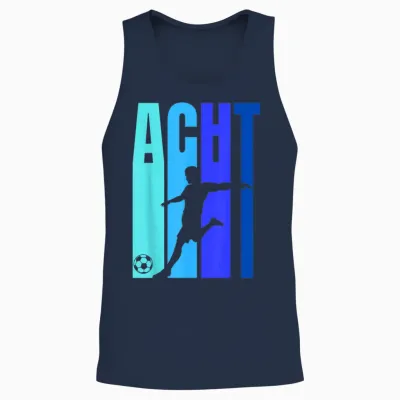 8th Birthday Boys Football Eighth Birthday T-Shirt, Black Unisex Tank Top - Navy