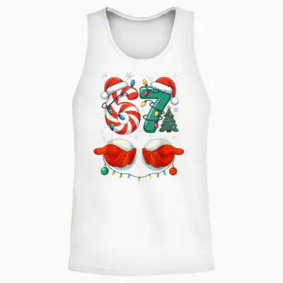 Six Seven 6 7 67 Christmas Funny Unisex Tank Top - White
