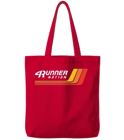 4runner Nation Vintage Racing Stripes Christmas Pr Tote Bags - Red