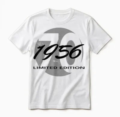 70th Birthday Man Woman 70 Years 1956 Funny Gift Unisex T-Shirt - White