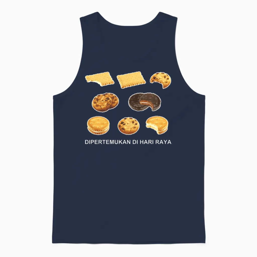 Cookies Funny Unisex Tank Top in Navy