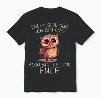 Owl Owls Are Sweet I Am Sweet Unisex T-Shirt - Black