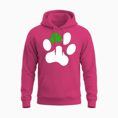 Dog St. Patrick's Day Shamrock Dog Unisex Hoodie - Heliconia