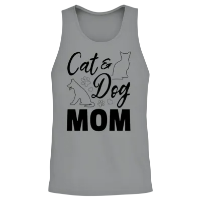 Dog Cat Mama Dog Mama Dog Lover - Cat & Dog Mom Unisex Tank Top - Sport Grey