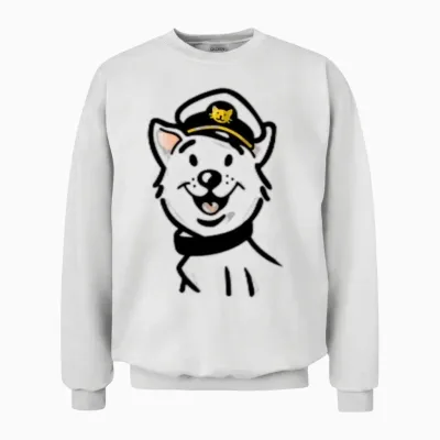 Cute Dog Unisex Sweatshirt - White