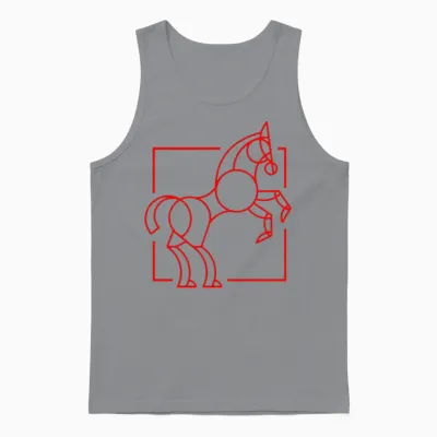Horse Logo Unisex Tank Top - Sport Grey