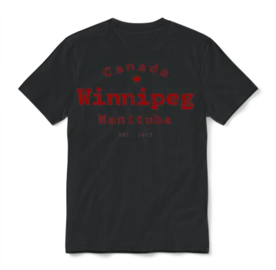 Winnipeg Manitoba Vintage Est 1873 Unisex T-Shirt - Black