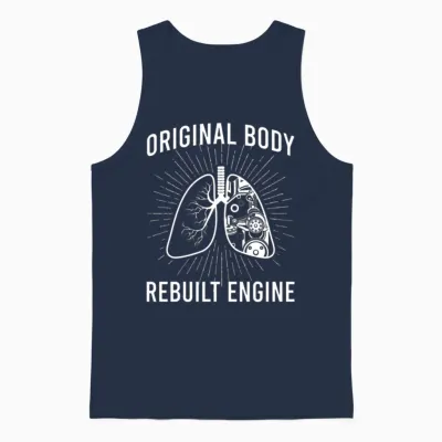Rebuilt Lung Transplant Survivor Lung Transplant Unisex Tank Top - Navy