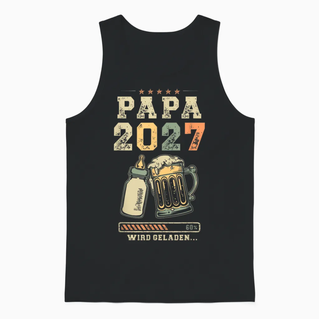 Bald Papa 2027 Werdender Papa Babyflasche Und Krug Unisex Tank Top in Black