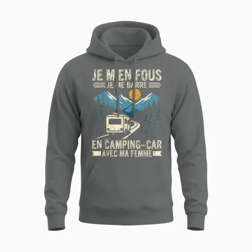 Grandpa Campervan Grandfather's Day - Grandpa Camper Unisex Hoodie - Graphite Heather