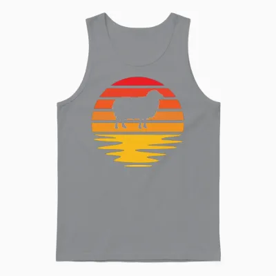 Sheep Retro Unisex Tank Top - Sport Grey