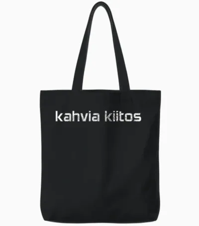 Kahvia Kiitos Coffee Please in Finnish Suomi Finn Finnland Tote Bags - Black