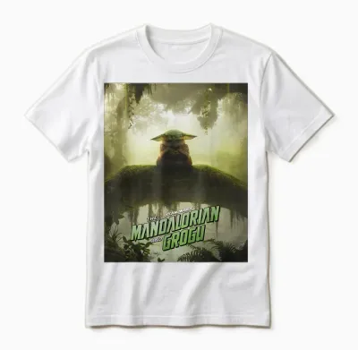 Star Wars the Mandalorian and Grogu Movie Meditating Unisex T-Shirt - White