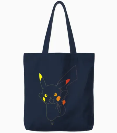 Pokémon - Pikachu Ombre Tote Bags - Navy