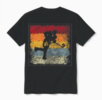 Ice Hockey Retro Unisex T-Shirt - Black