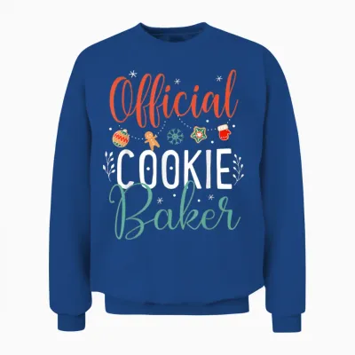 Official Cookie Baker Funny Christmas Couples Matching Unisex Sweatshirt - Royal
