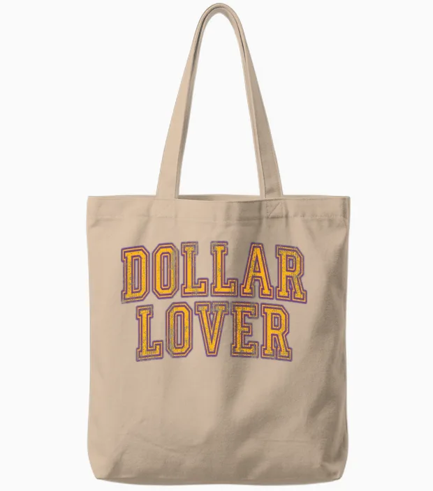 Dollar Lover - Funny Retro Tote Bags - Natural