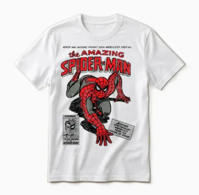 Marvel Spider-Man Retro Comic Unisex T-Shirt - White